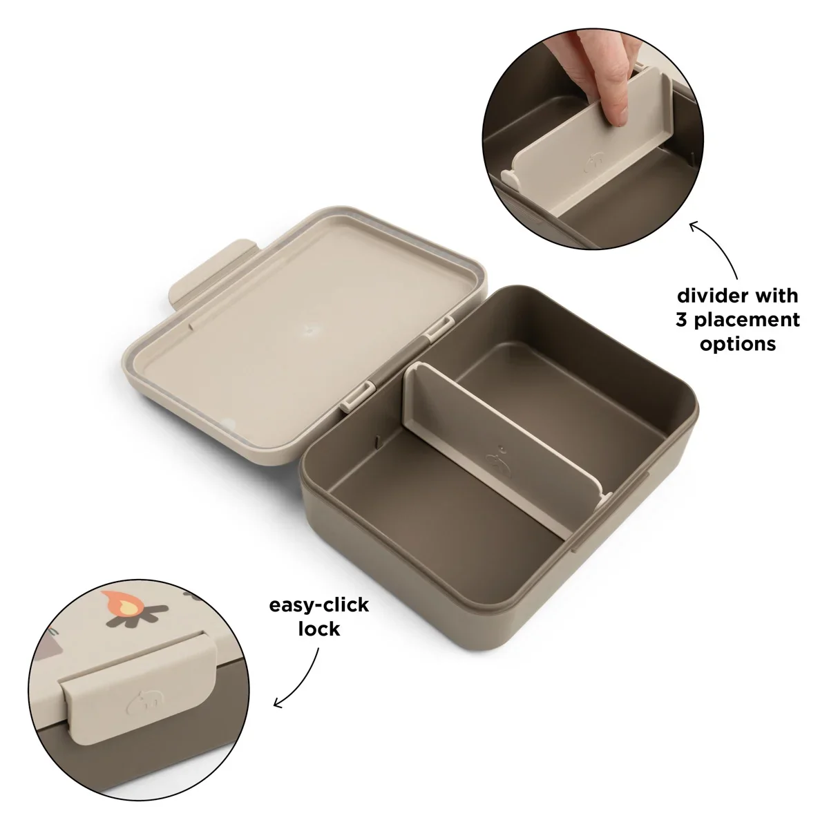 Done by Deer matboks med skillevegg – Tiny Trails Sand