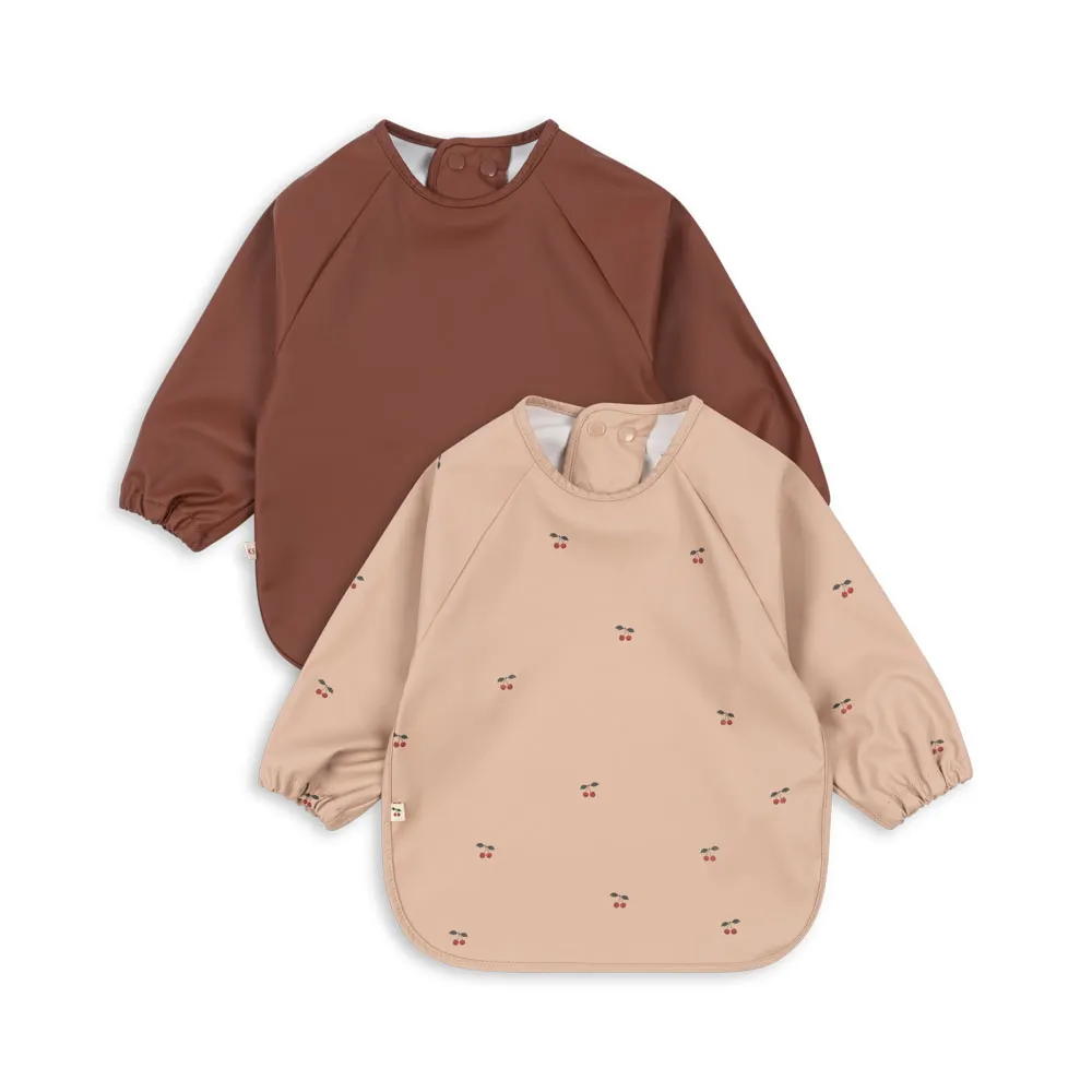 Konges Sløjd Smekker med ermer 2-pakning Cherry