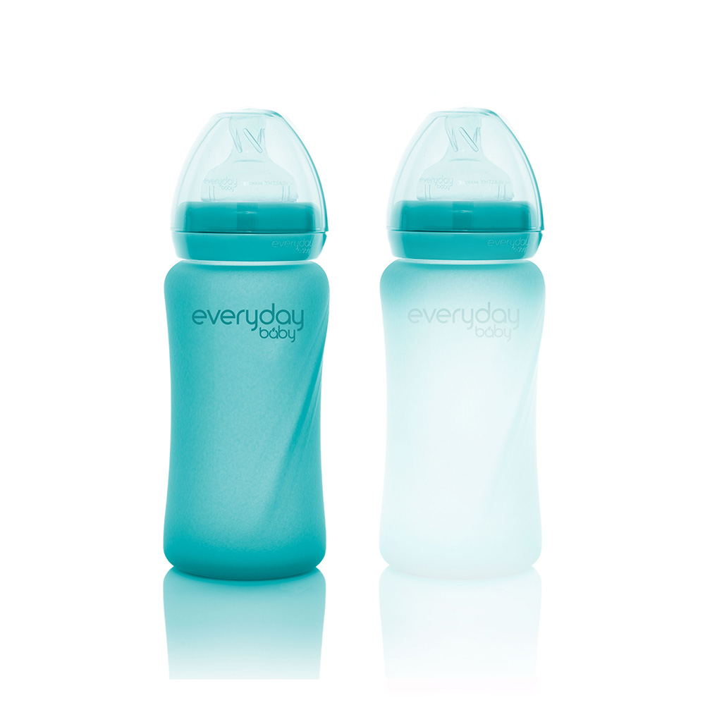  Everyday Baby tåteflaske med varmeføler Healthy + 240 ml - Turquoise