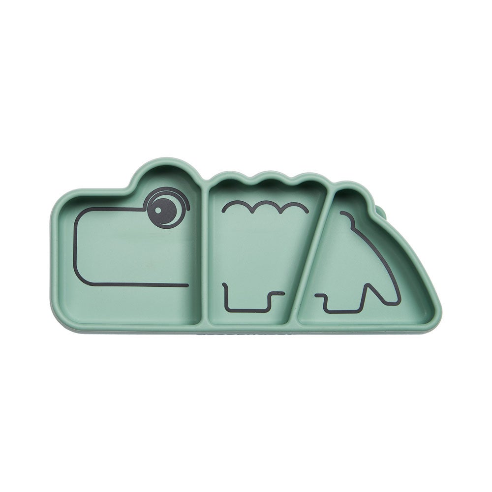 Done by Deer tallrik silikon snacktallerken Croco green