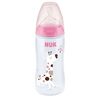 NUK First Choice+ Flow Control Babyflaske 300 ml Rosa