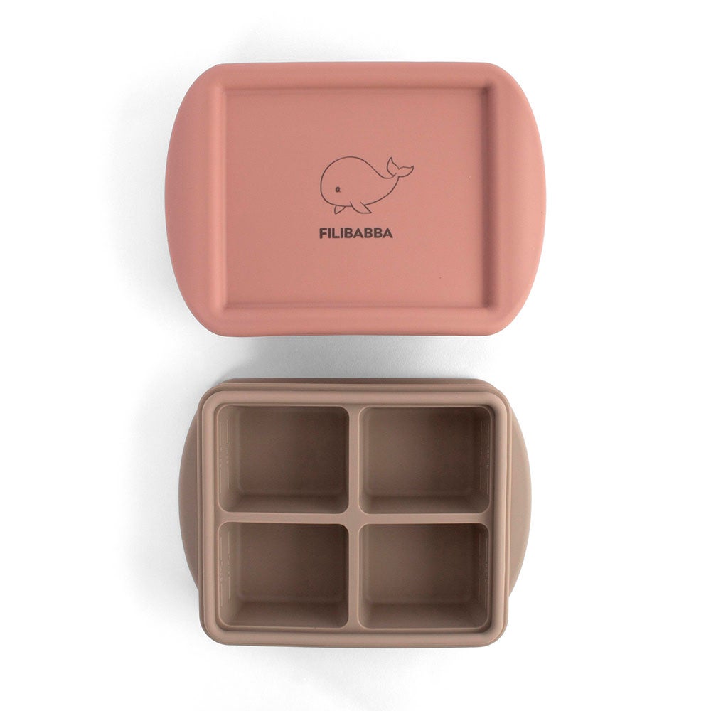 Filibabba silikon frysebrett 4x65 ml 2-pak Rose Mix