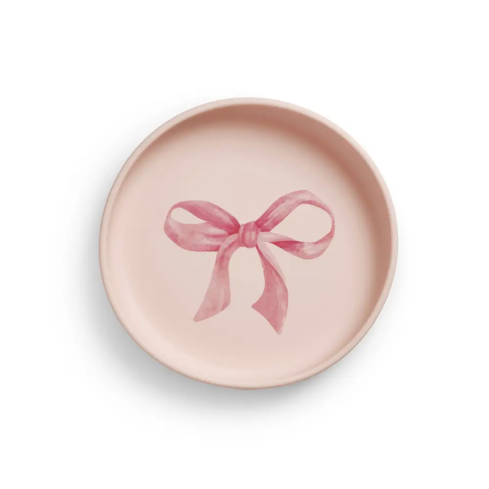 Elodie Silikon Tallerkensett Rosy Bow