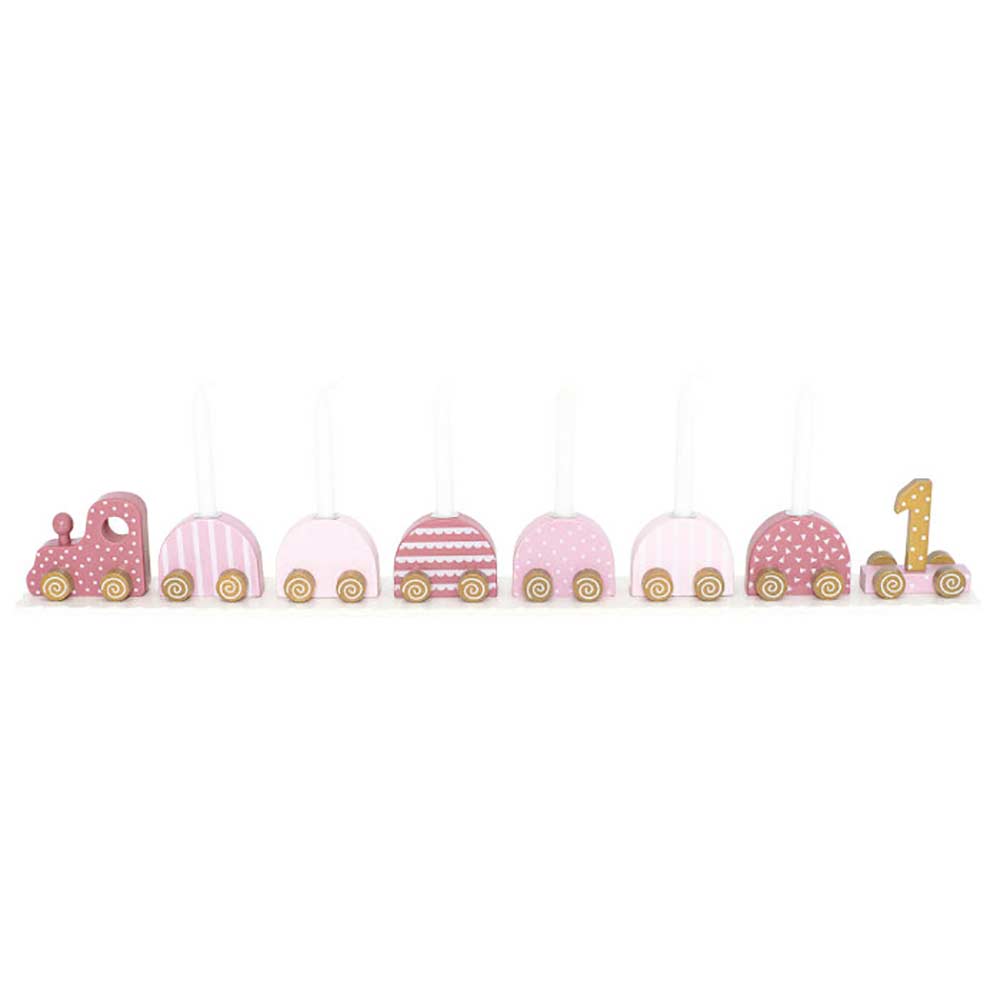 Jabadabado Bursdagstog lysestake rosa 