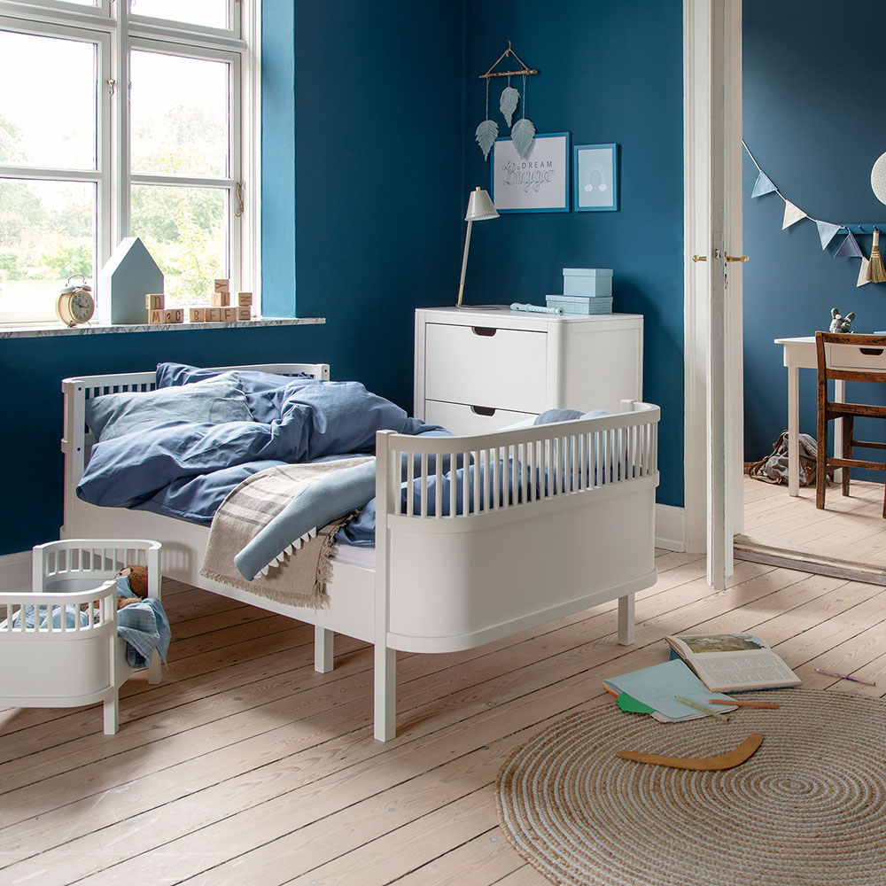 Sebra Junior & Grow barneseng hvit
