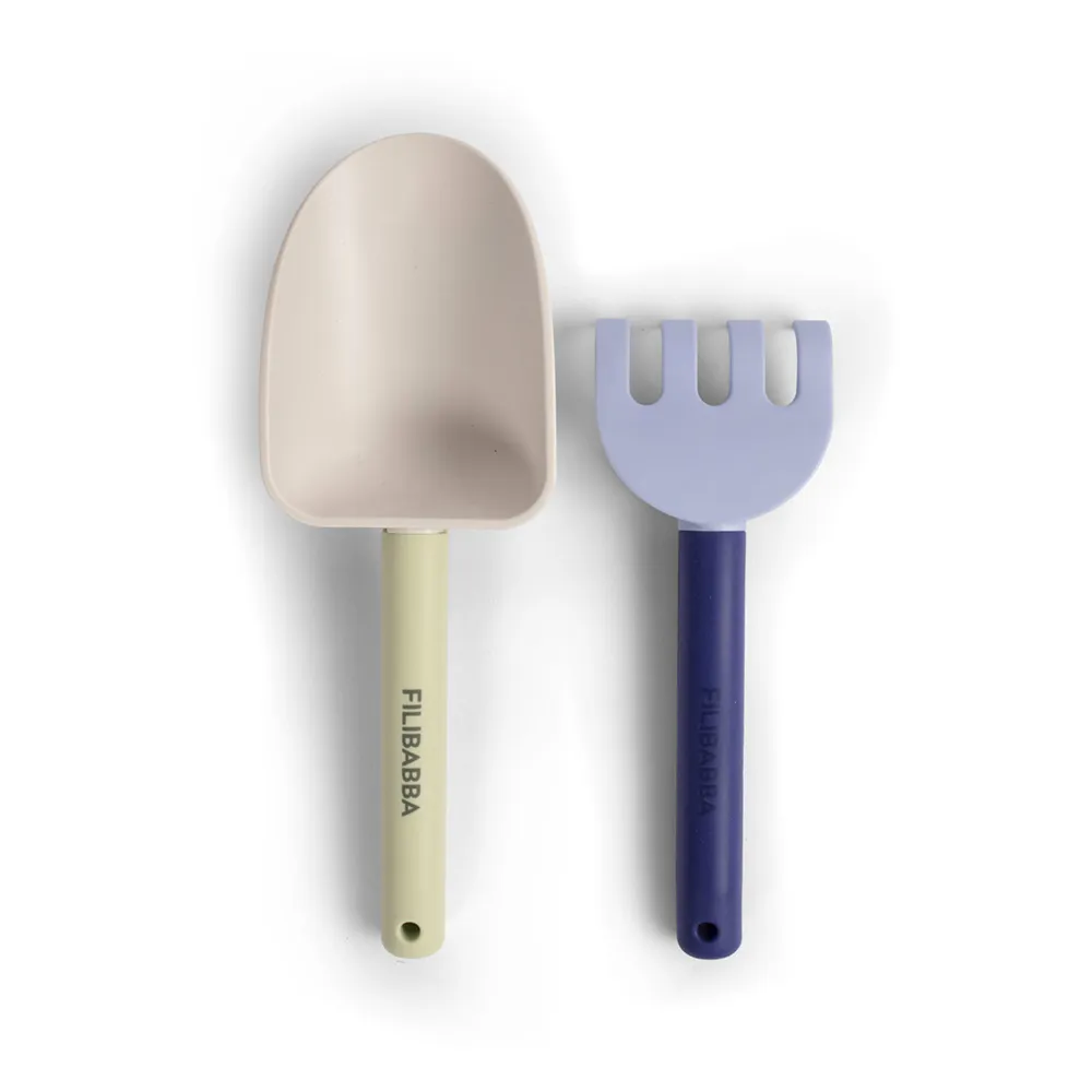 Filibabba Spade og rake - Blue Mix