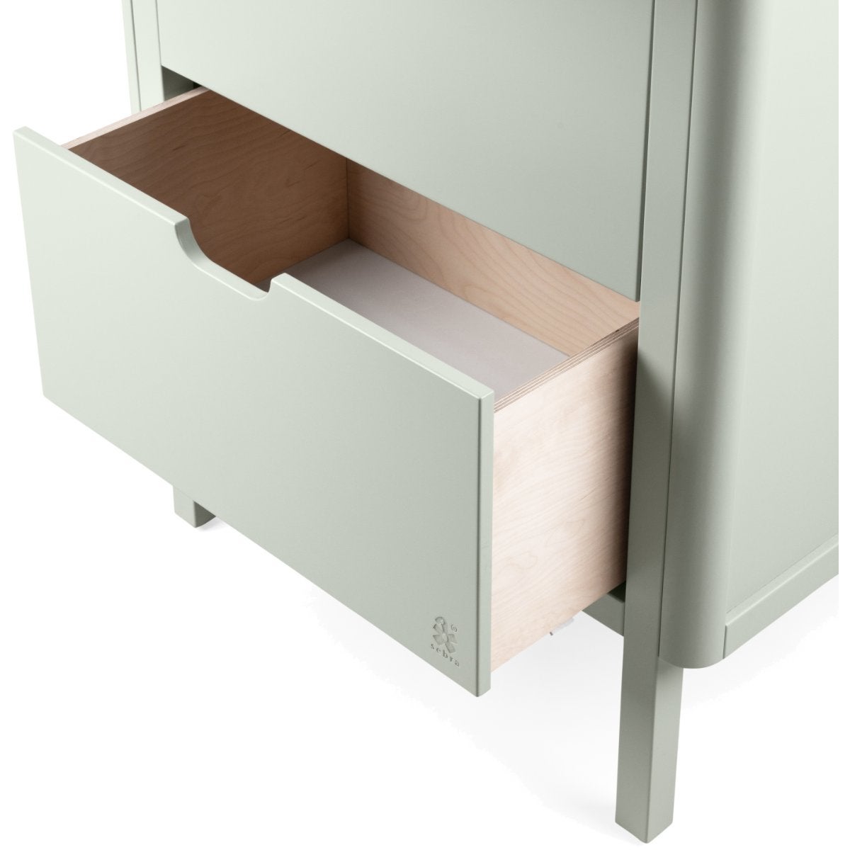 Sebra Stellebord med skuffer mist green