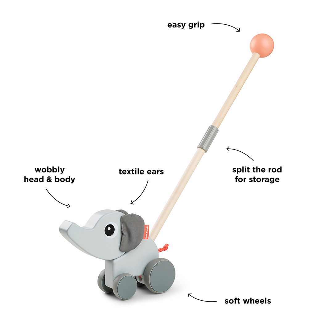 Utført av Deer Push along toy Elphee Grey