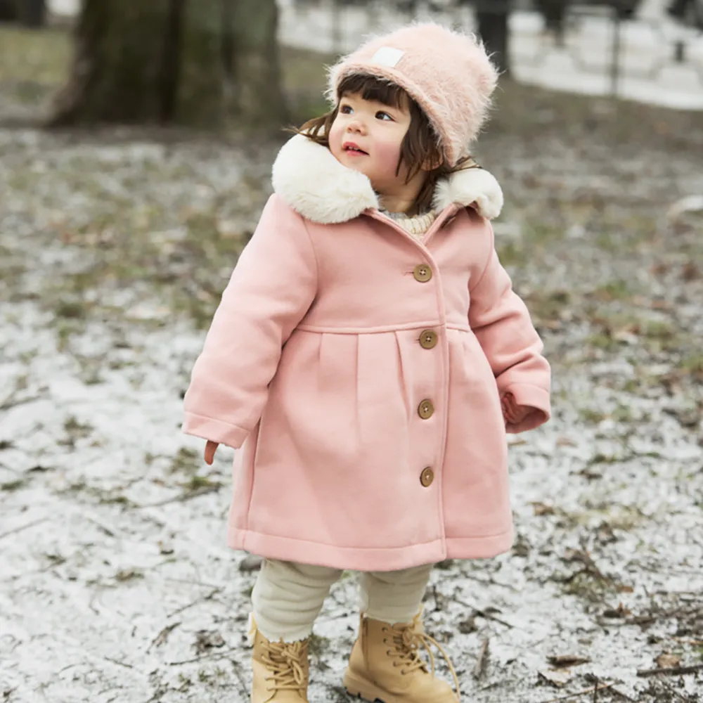 Elodie Furry Knit Lue Powder Pink 6-12m
