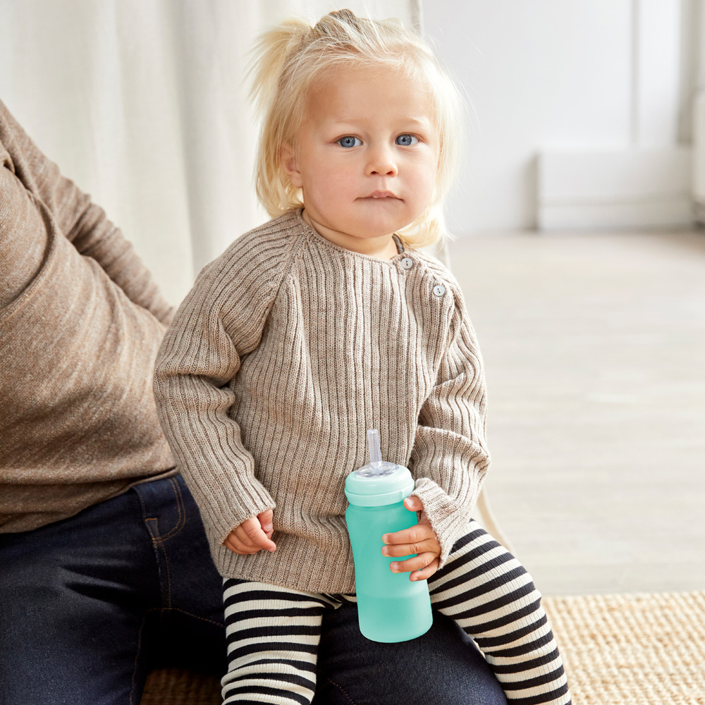 Everyday sugerørflaske Healthy + 240 ml - Mint Green