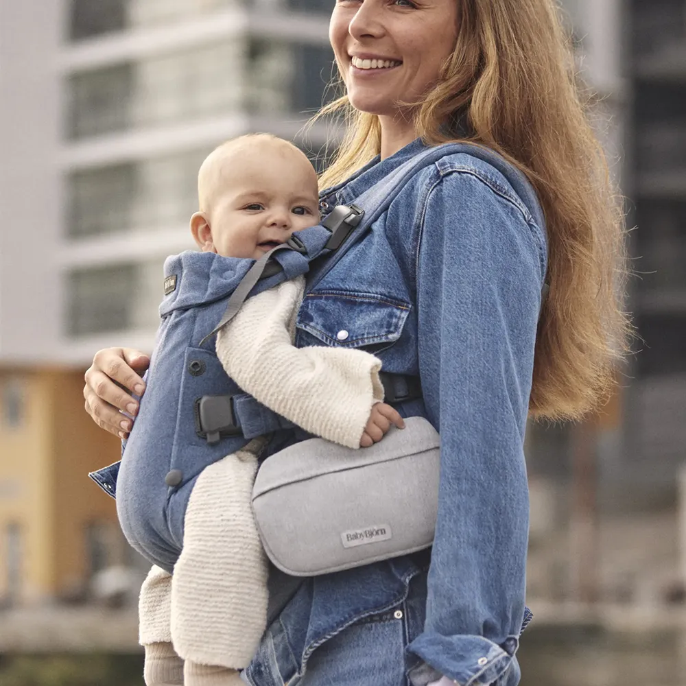 Babybjörn Oppbevaringslomme for bæresele Vevd melange Light Gray