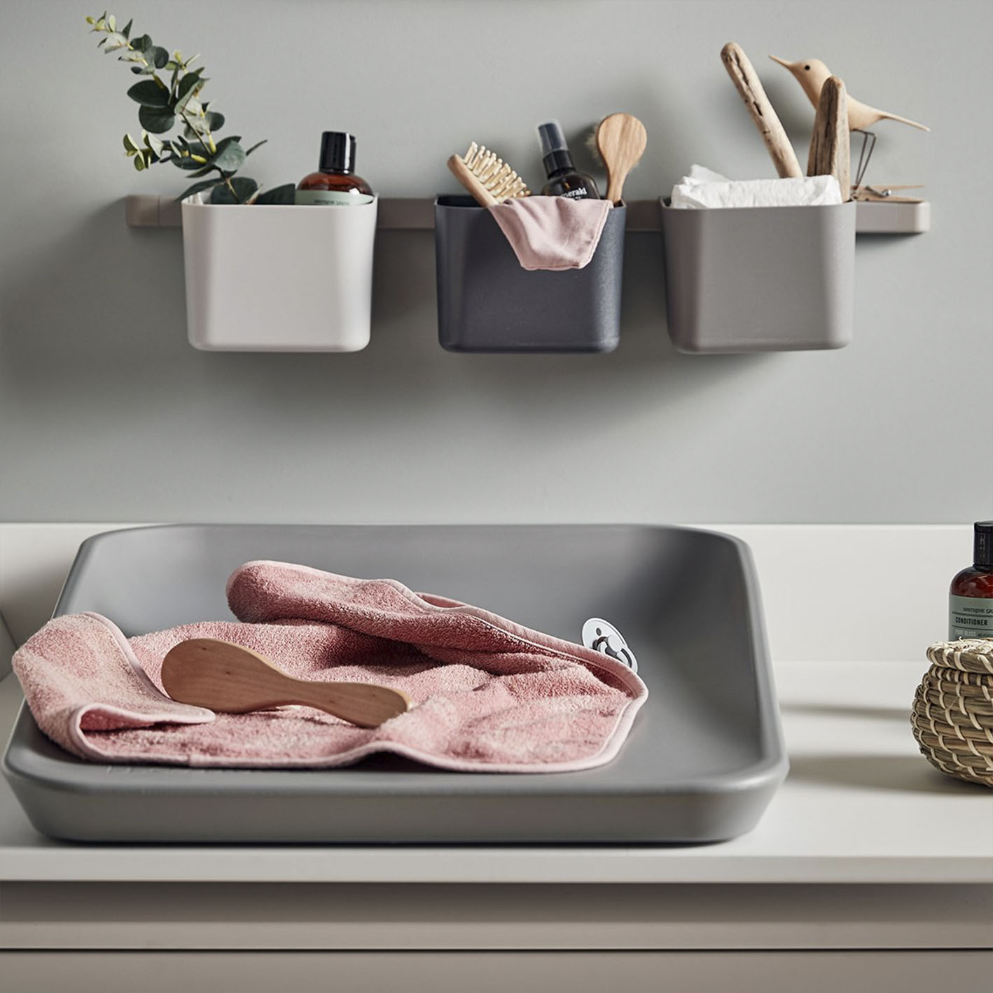 Leander Storage 3-pakning Long Dusty grey