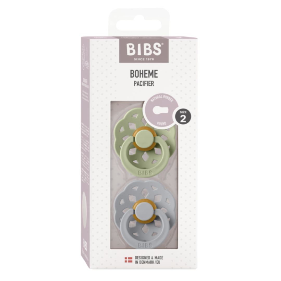 BIBS duk Boheme 2-pk 6-18m Sage/Cloud