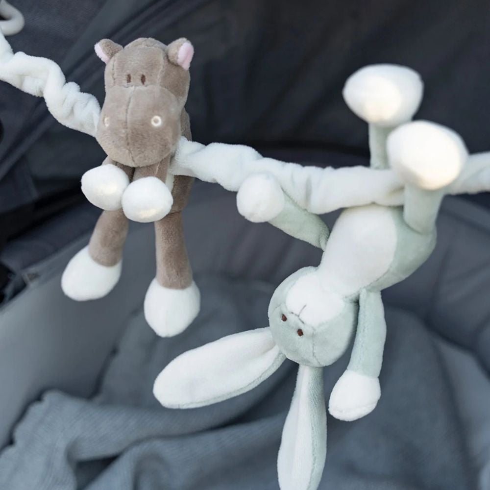 Teddykompaniet Diinglisar Barnevognshenge Kanin & Flodhest