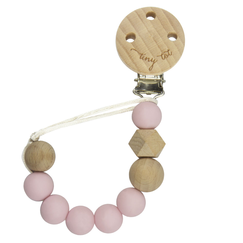 Tiny Tot smokkholder Nordic Love Pink