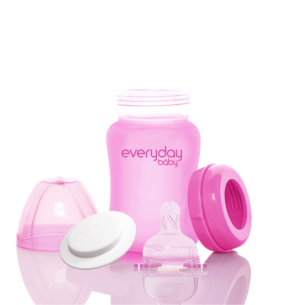 Everyday baby varmefølende tåteflaske - 150ml Cerise rosa
