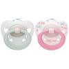 NUK smokk 0-6 m Signature Rose/White
