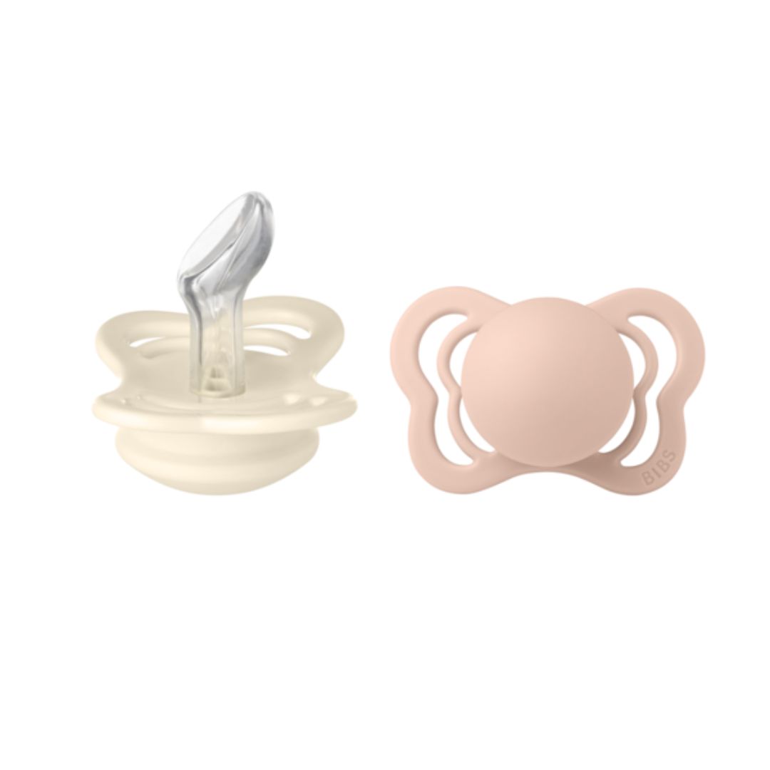 BIBS smokk Couture 2-pakning silikon 0-6m Ivory/Blush