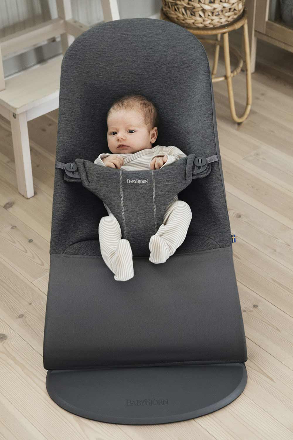 Babybjörn Babysitter Bliss 3D Jersey Svart Grå