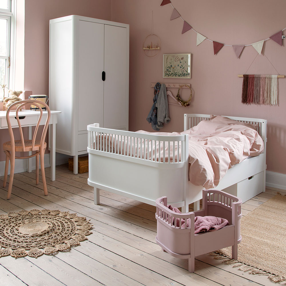 Sebra Junior & Grow barneseng hvit