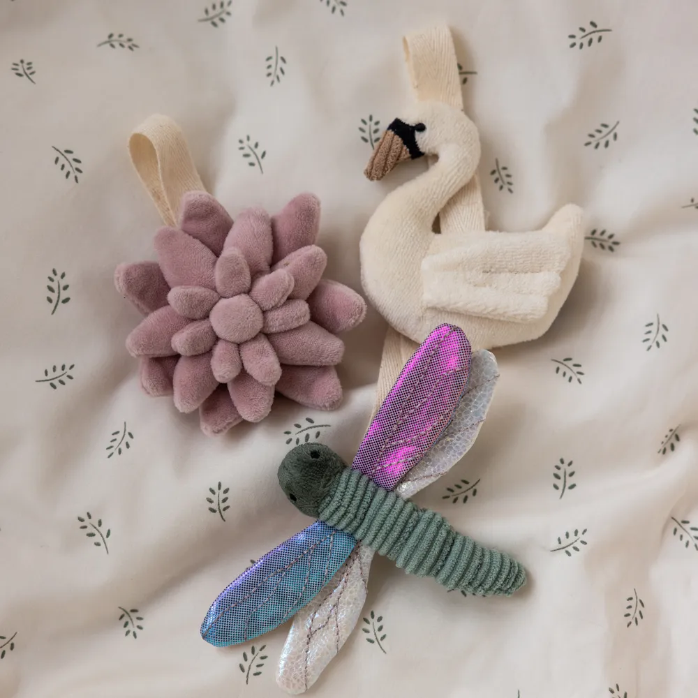 Sebra Aktivitetsleker 3 stk blomst/øyenstikker/svane