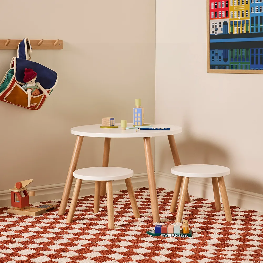Kids Concept Bord og krakker hvit
