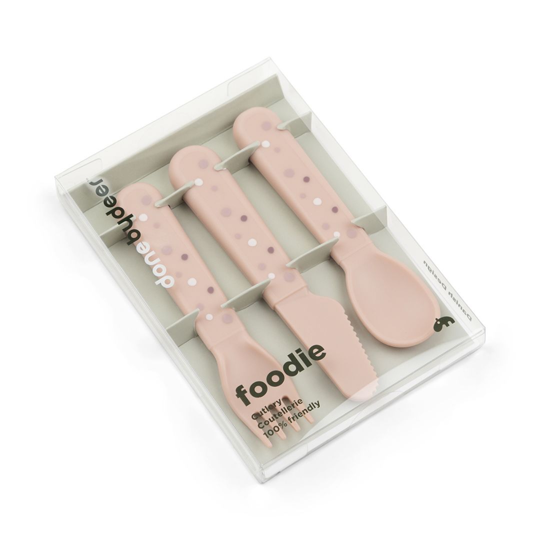 Done by Deer Foodie bestikksett Happy dots Powder