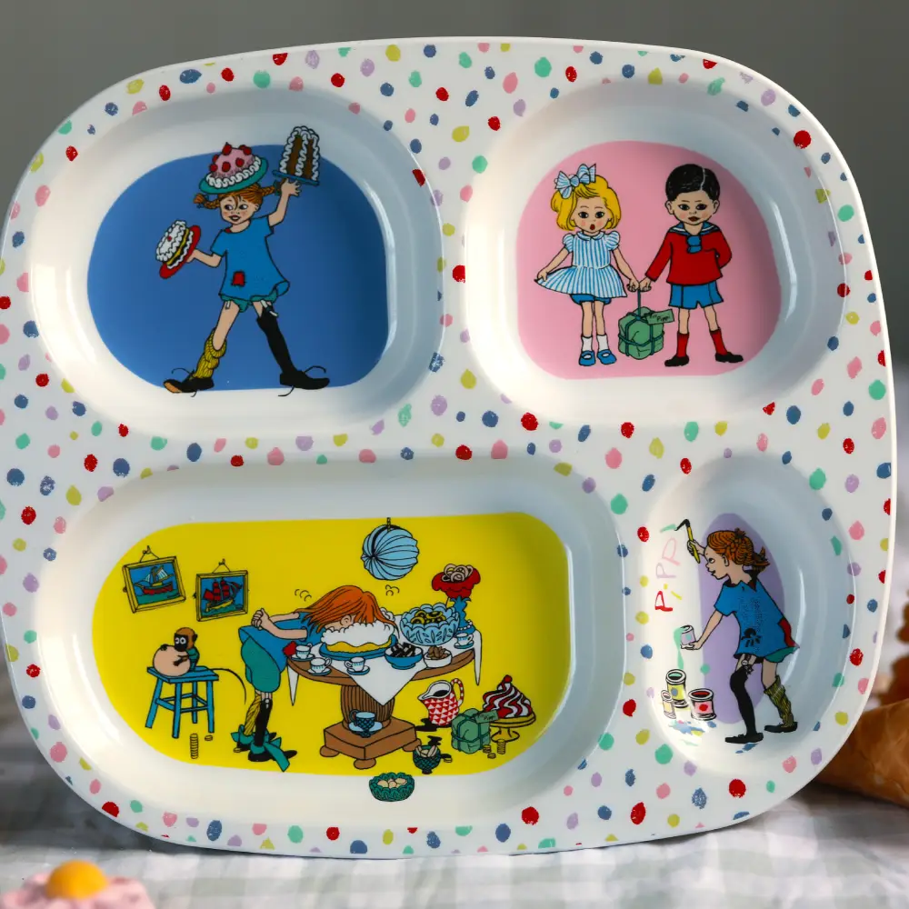 Rätt Start Pippi bursdagstallerken med fat