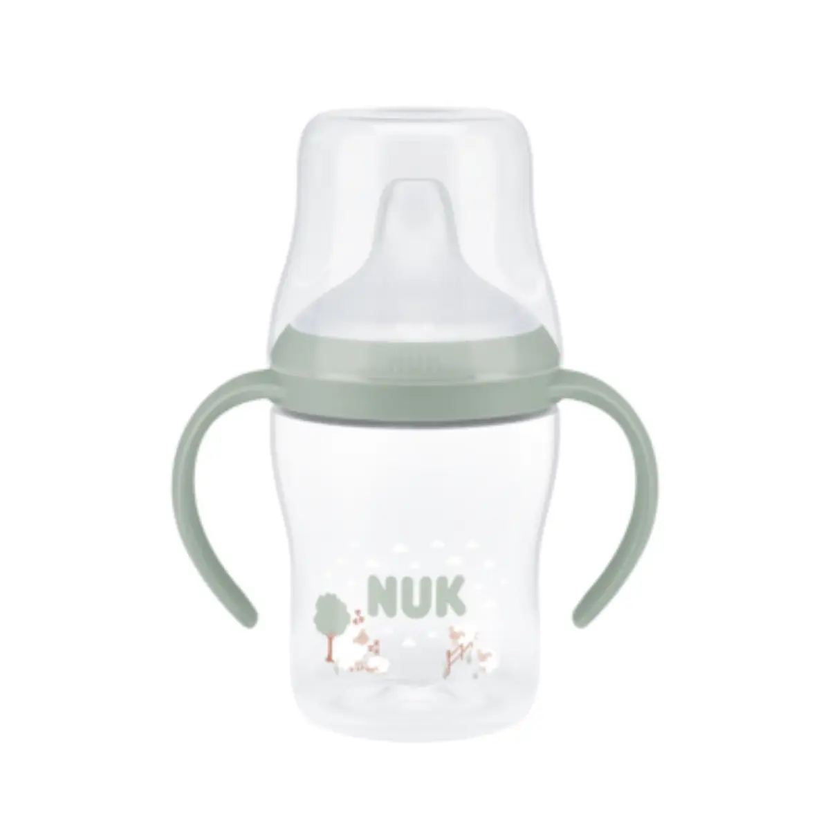 NUK Perfect Match tåteflaske med håndtak 150 ml, sau, 6 måneder+