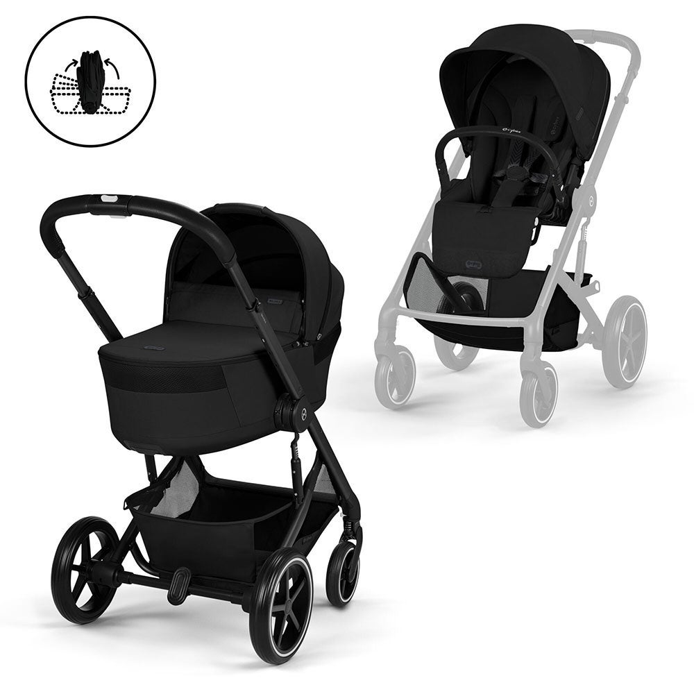 Cybex Balios S Lux inkl. sammenleggbar liggedel Moon Black