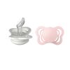 BIBS smokk Couture 2-pk silikon 0-6m Haze/Blossom