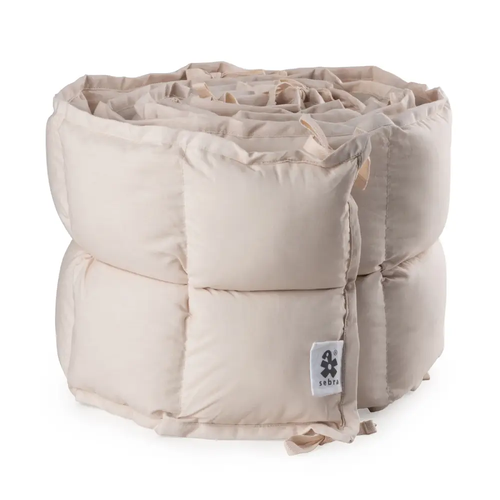 Sebra sengerand Baby støtfanger kapok birchbark rose