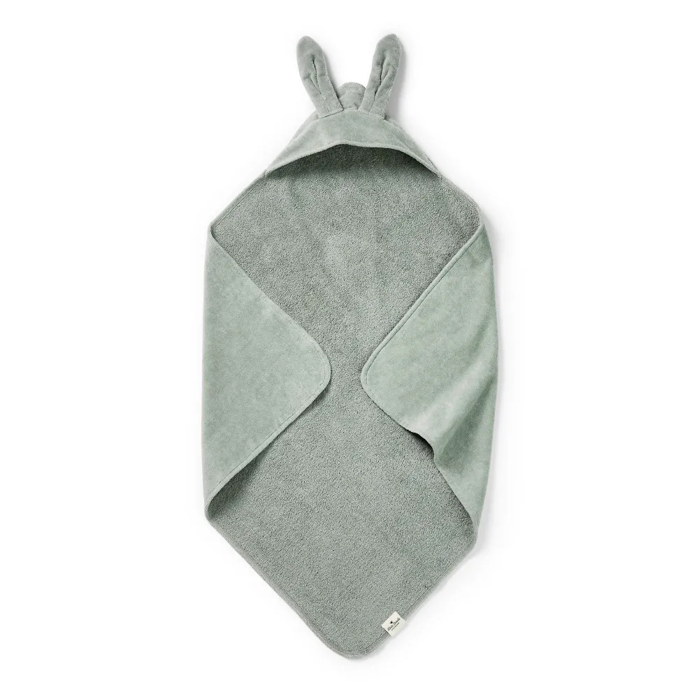Elodie Details Hooded Towel Mineral Green Bunny