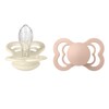 BIBS duk 2-pakning Supreme 6-18m Silikon Elfenben/Blush