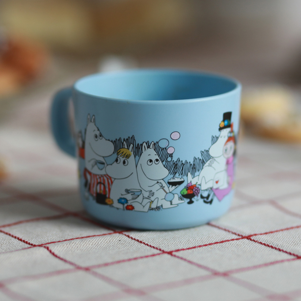 Rätt Start Moomin Picnic, Krus med håndtak, lyseblå