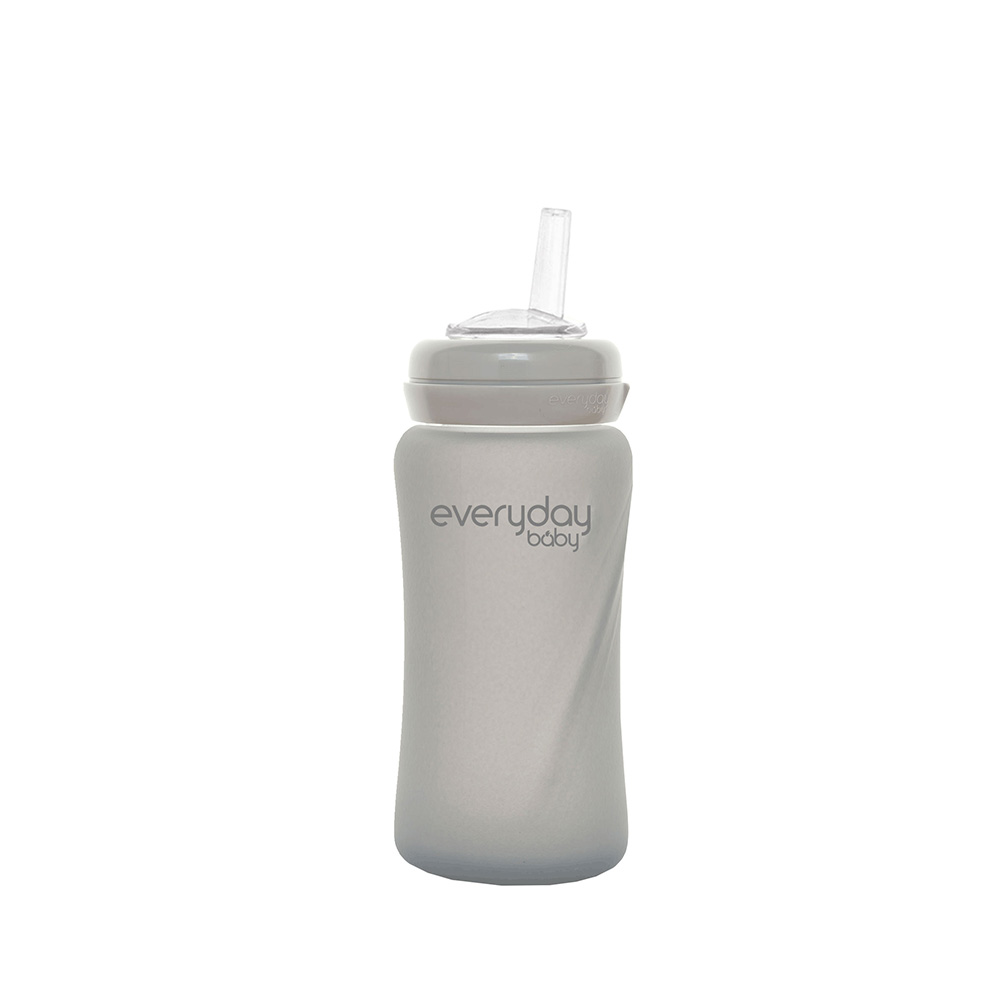 Everyday sugerørflaske Healthy + 240 ml - Quiet Gray