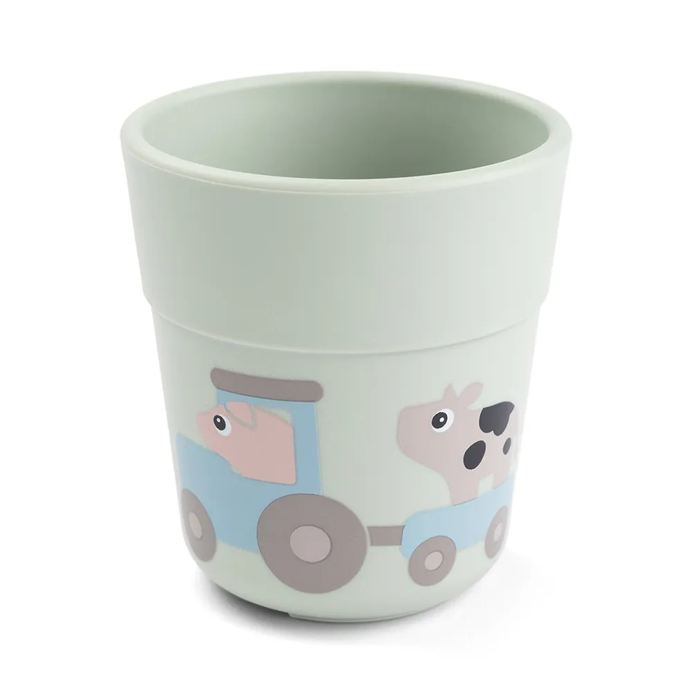 Done by Deer Foodie spisesett med sugefunksjon Tiny Farm Green