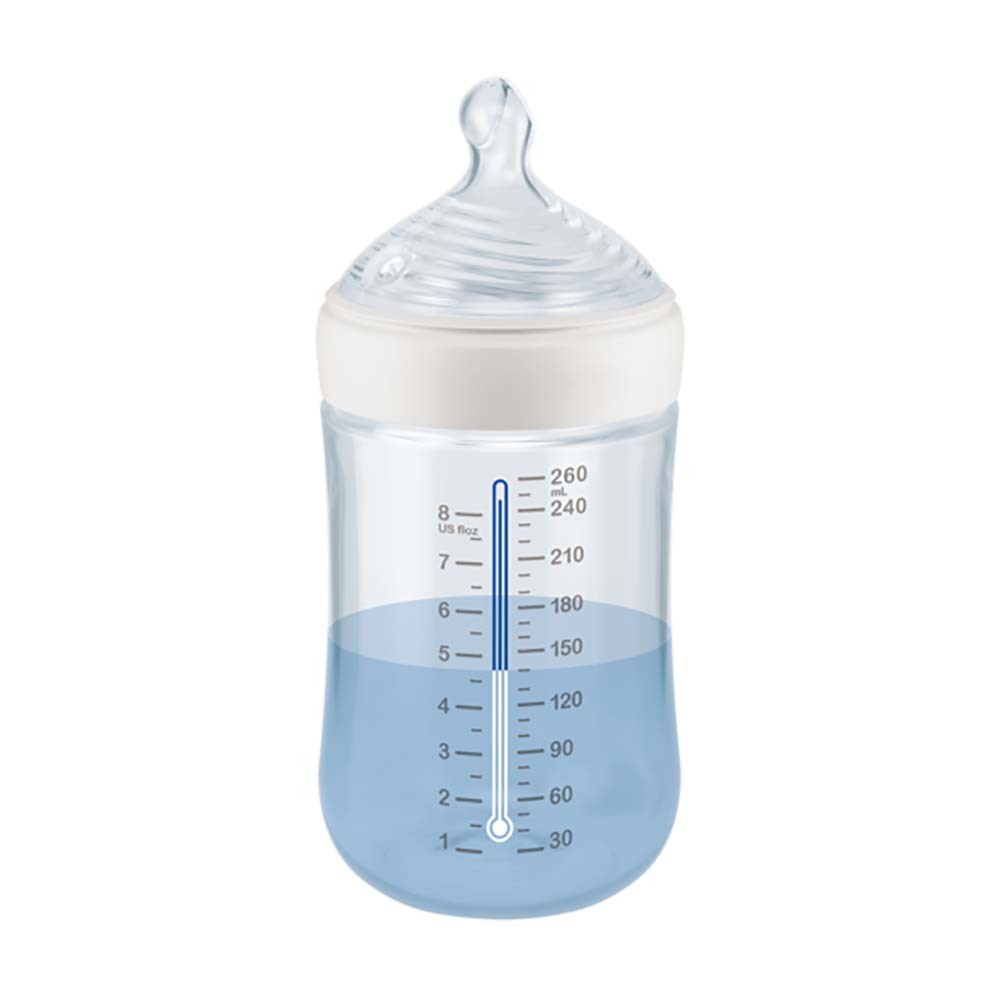 NUK Nature Sense tåteflaske 260 ml i blandede farger