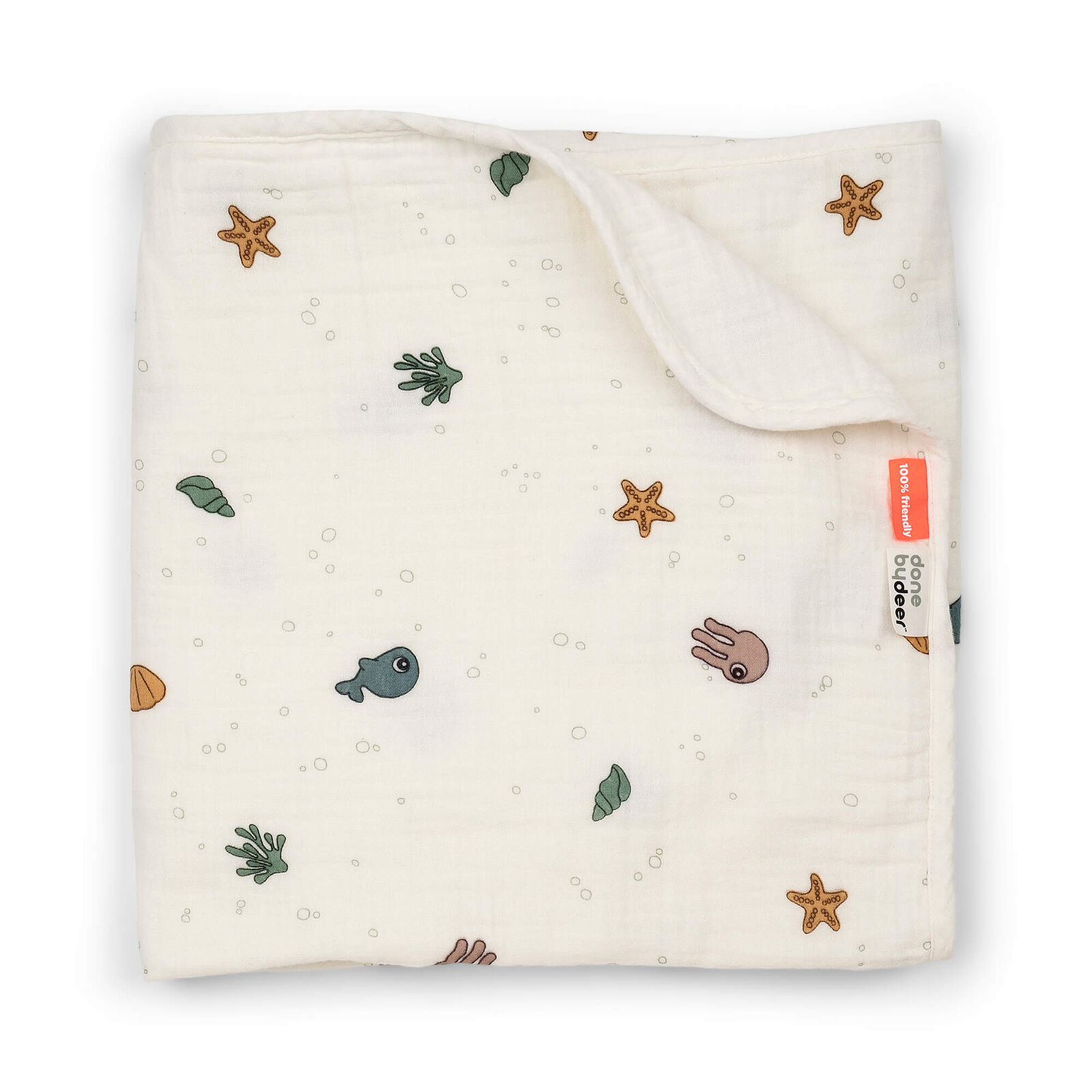 Done by Deer musselin teppe Sea friends Beige