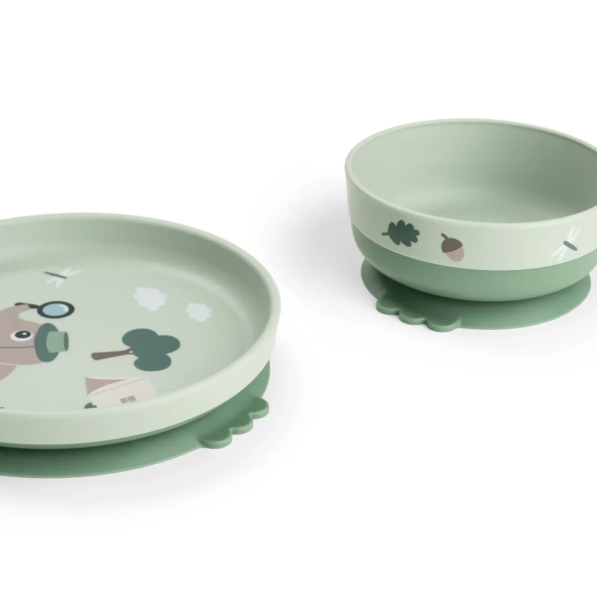 Done by Deer Foodie-middagssett med 360-kopp – Tiny Trails Green