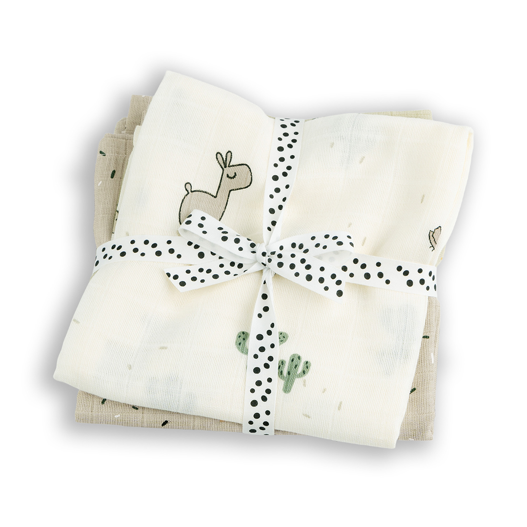 Done by Deer filt Swaddle 2-pakning GOTS Lalee Sand