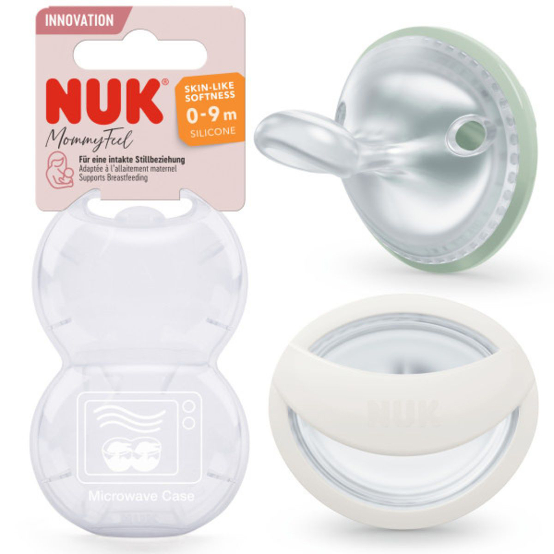 NUK smokk Mommyfeel silikon Blandet farger 0-9 m