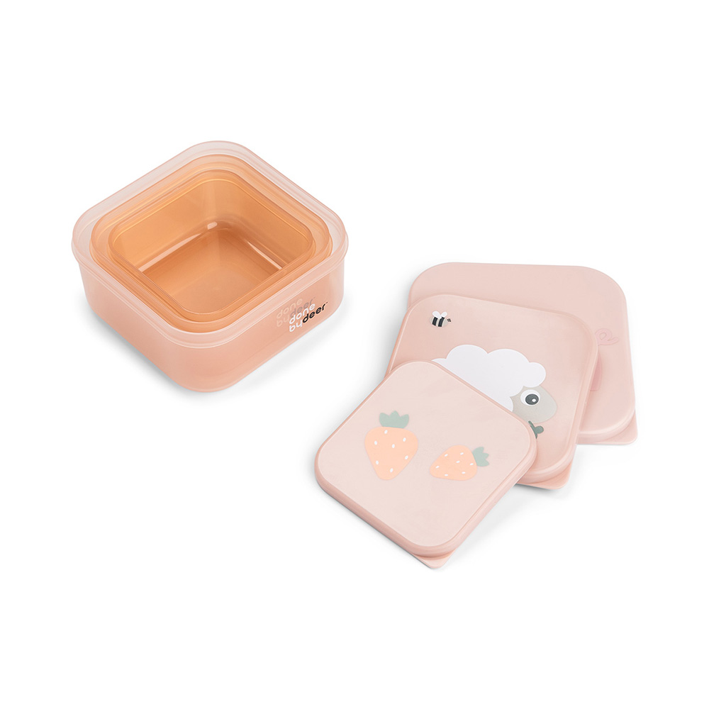 Done by Deer snackbokssett3 pcs Tiny farm Powder