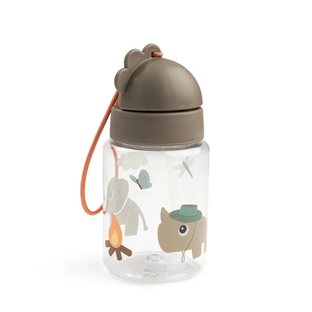 Done by Deer drikkeflaske med sugerør Tiny Trails Sand 280 ml