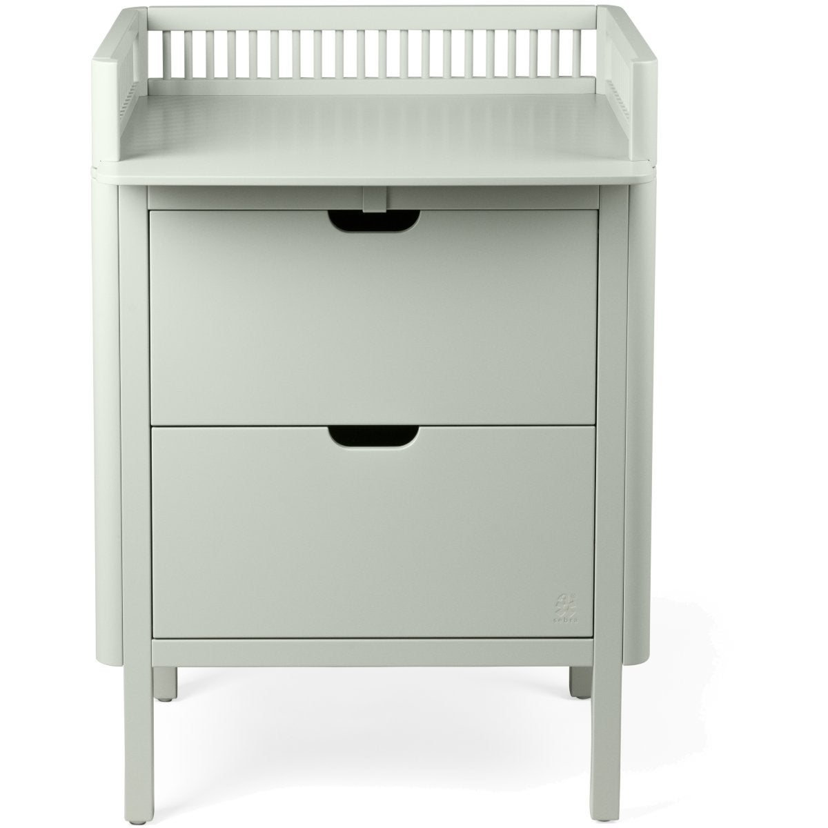 Sebra Stellebord med skuffer mist green