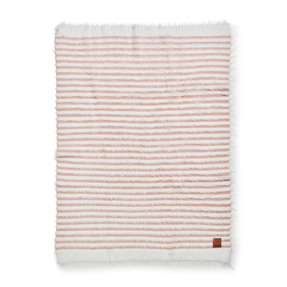 Elodie Furry Knit Teppe Faded Rose