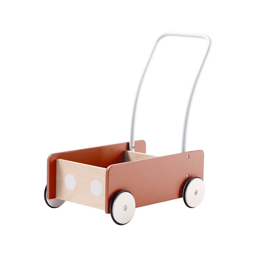 Kids Concept lær-å-gå-barnevogn rust