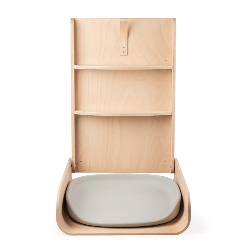 Sebra veggmontert stellebord i tre