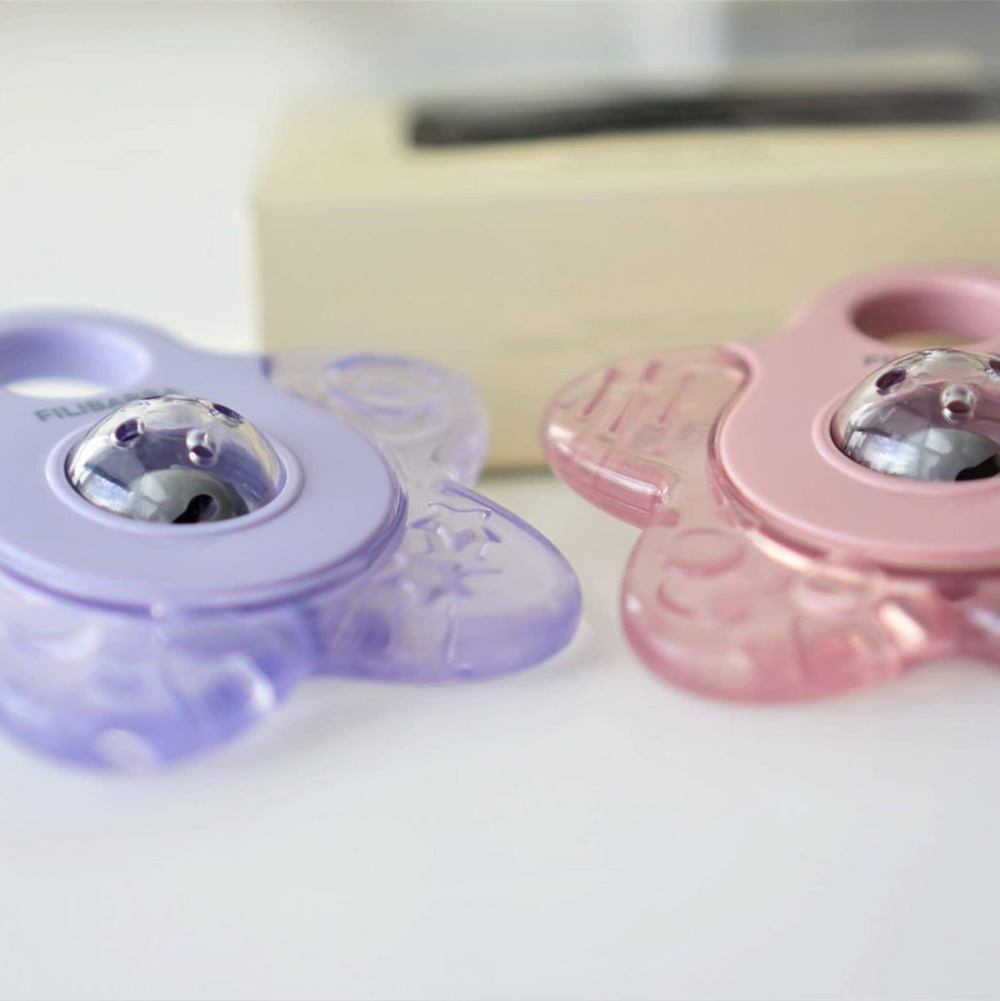 Filibabba Biting - Cooling star 2-pack-rosa blanding