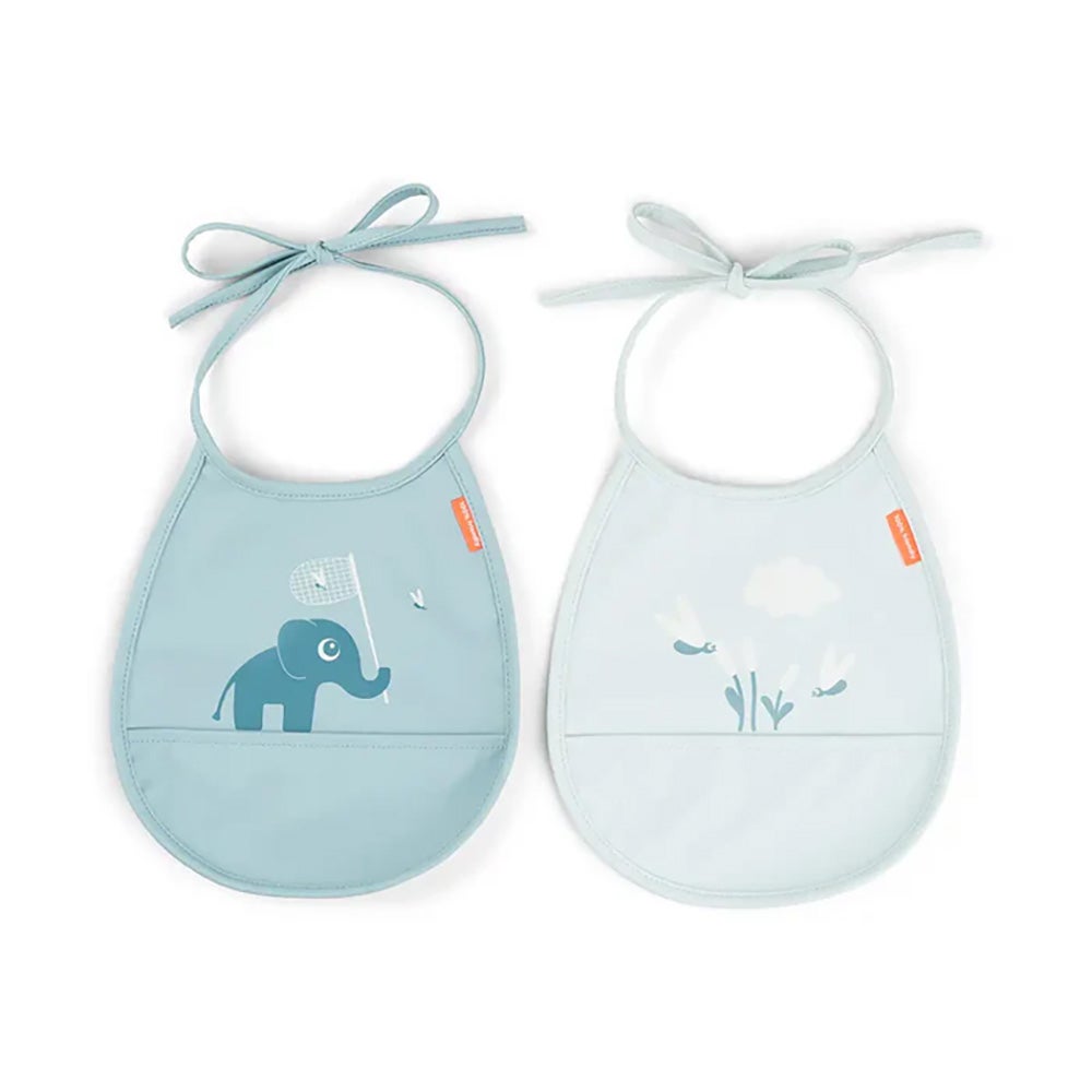 Done by Deer bib med lomme 2-pack Elphee Blue